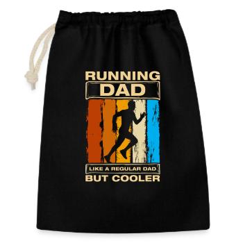 Running Dad Drôle Course à pied Jogging Coureur - Sac cadeau 30 x 45 cm - noir - Devant