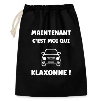 Humour permis de conduire - Sac cadeau 30 x 45 cm - noir - Devant