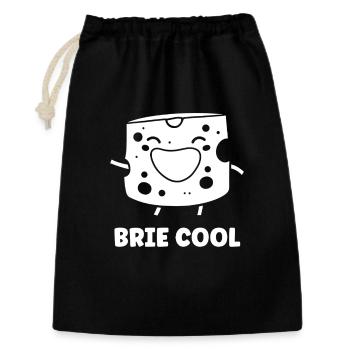 Humor brie cheese - Gift Bag 30 x 45 cm - black - Front