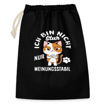 Not stubborn, just stable in opinion - Gift Bag 30 x 45 cm - black - Front