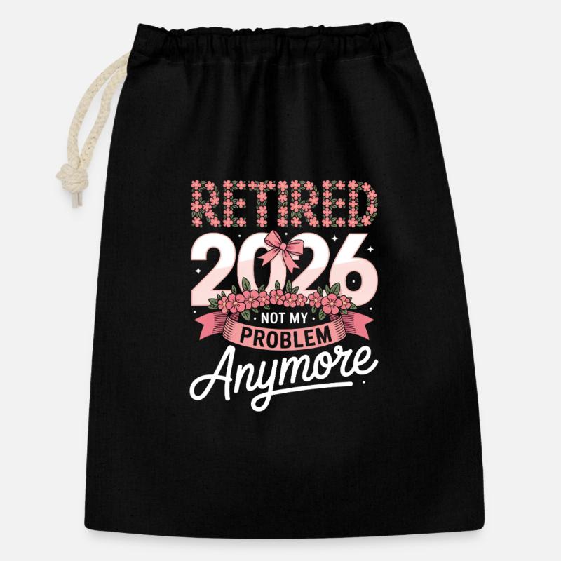 Retired 2020 Not My Problem Anymore - Gift Bag 30 x 45 cm - black