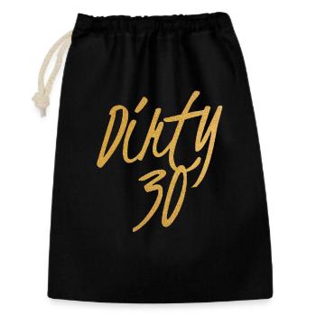 Dirty Thirty Flirty DTF 30th Birthday - Gift Bag 30 x 45 cm - black - Front