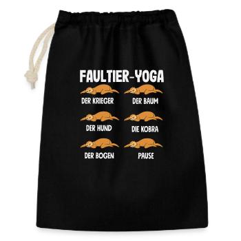 Cadeau sportif de routine de yoga paresseux - Sac cadeau 30 x 45 cm - noir - Devant