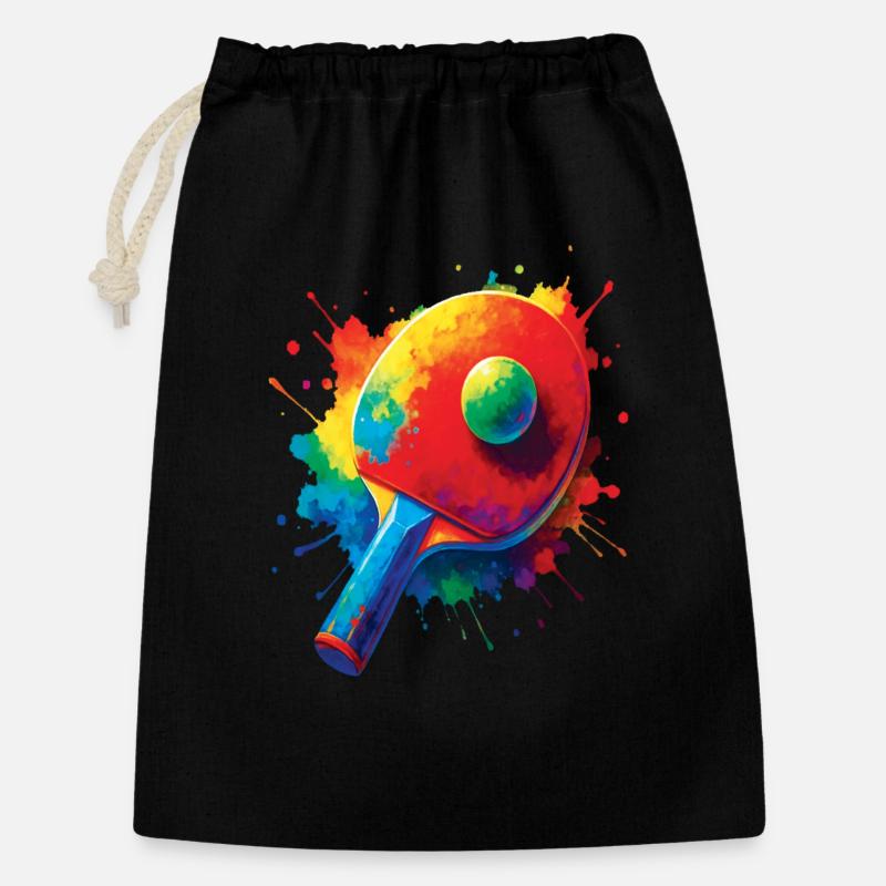 Tennis de Table - Design Sport Ping-Pong Splash - Gift Bag 30 x 45 cm - black