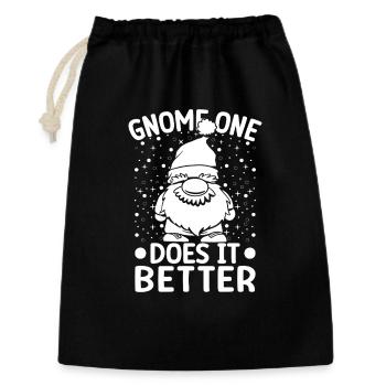 Gnome costume hommes. Gnome un fait mieux. Gnome. - Sac cadeau 30 x 45 cm - noir - Devant