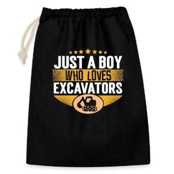 Excavator - Gift Bag 30 x 45 cm - black - Front