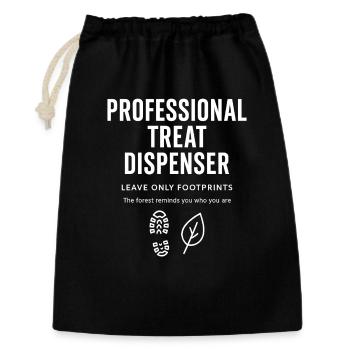 Professioneller Leckerli-Spender Wald - Geschenkbeutel aus Baumwolle (30 x 45 cm) - Schwarz - Vorne
