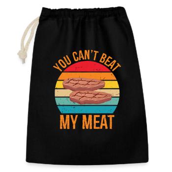 Rien ne vaut mon barbecue barbecue à la viande grillé - Sac cadeau 30 x 45 cm - noir - Devant