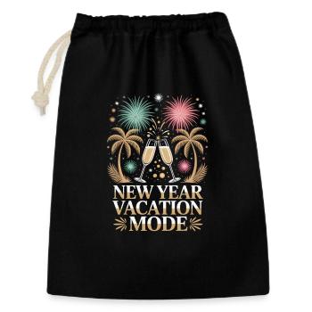 Mode vacances du Nouvel An - Sac cadeau 30 x 45 cm - noir - Devant