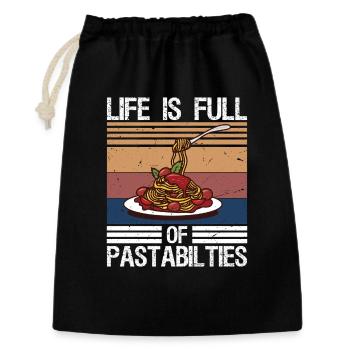 Pasta Lover Life Is Full Of Pastabilities Italian - Gift Bag 30 x 45 cm - black - Front