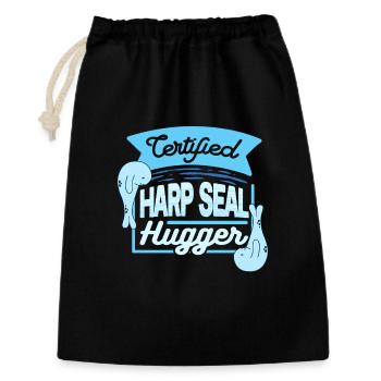 Sattelrobbe Robben Certified Harp Seal Hugger - Gift Bag 30 x 45 cm - black - Front