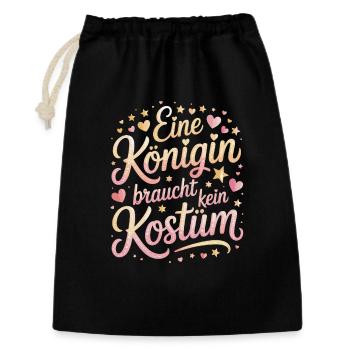 Queen doesn't need a costume disguise carnival - Gift Bag 30 x 45 cm - black - Front