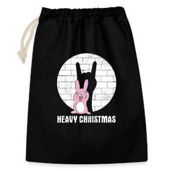 Noël intense | Drôle de lapin métallique - Sac cadeau 30 x 45 cm - noir - Devant