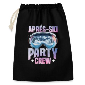 Piste de l’équipe d’après Ski Party - Sac cadeau 30 x 45 cm - noir - Devant