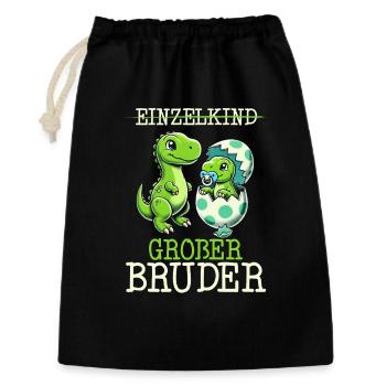 Big Brother Dinosaur Dino Sibling Motif - Gift Bag 30 x 45 cm - black - Front