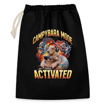 Funny Gaming Gamer Capybara - Gift Bag 30 x 45 cm - black - Front