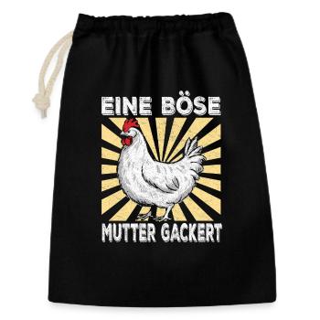 Eine Böse Mutter Gackert - Geschenkbeutel aus Baumwolle (30 x 45 cm) - Schwarz - Vorne