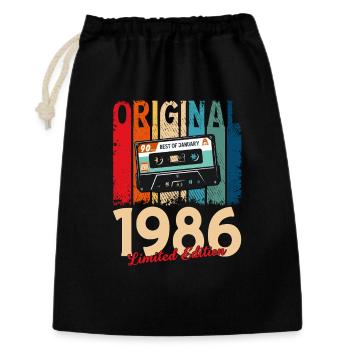Cassette du 40e anniversaire janvier 1986 - Sac cadeau 30 x 45 cm - noir - Devant