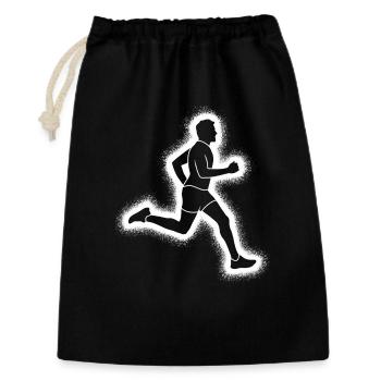 Course à pied, jogging, coureurs masculins garçons - Sac cadeau 30 x 45 cm - noir - Devant