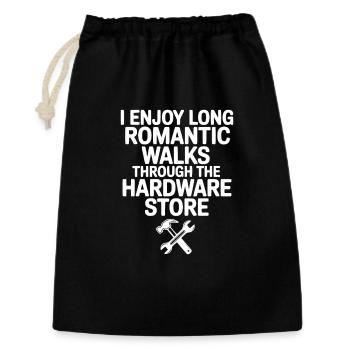 I Enjoy Long Romantic Walks Through the Hardware - Gift Bag 30 x 45 cm - black - Front