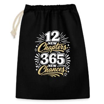 12 nouveaux chapitres, 365 nouvelles chances | bonnes intentions - Sac cadeau 30 x 45 cm - noir - Devant