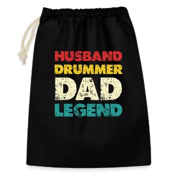 Husband Dad Legend Tee - Geschenkbeutel aus Baumwolle (30 x 45 cm) - Schwarz - Vorne