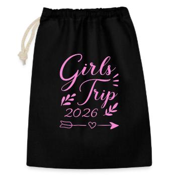 Girls Trip 2026 Mädelstour Mädlstrip Mädelstrip - Geschenkbeutel aus Baumwolle (30 x 45 cm) - Schwarz - Vorne