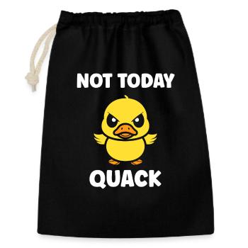 Rebellisches Entlein Nicht heute Quacksalber - Geschenkbeutel aus Baumwolle (30 x 45 cm) - Schwarz - Vorne