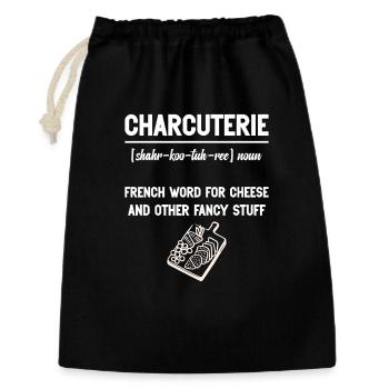 Fabricant de planches charcuterie Artisan Aliments - Sac cadeau 30 x 45 cm - noir - Devant