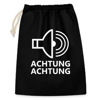 Attention Attention lettering - Gift Bag 30 x 45 cm - black - Front