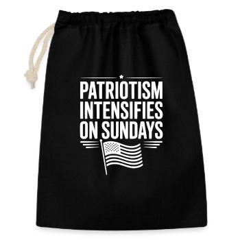 Le patriotisme s’intensifie le dimanche - Sac cadeau 30 x 45 cm - noir - Devant