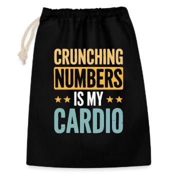 Crunching Numbers - Cardio Financial Humor - Gift Bag 30 x 45 cm - black - Front