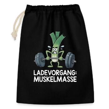 Halérophile CHARGE DE MASSE MUSCULAIRE Drôle - Sac cadeau 30 x 45 cm - noir - Devant