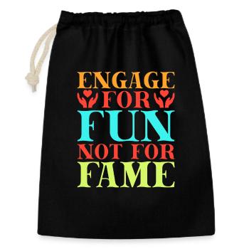 Citation d’assistant social : Amusant, pas pour la célébrité, travail social - Sac cadeau 30 x 45 cm - noir - Devant