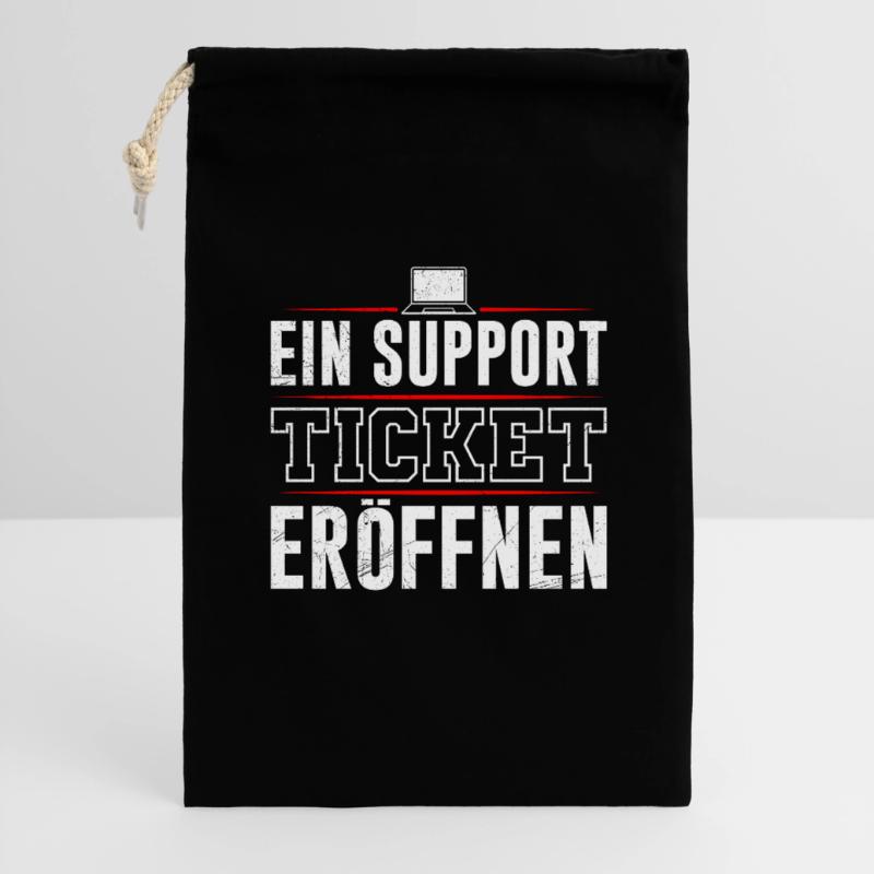 Coder OPEN A SUPPORT TICKET FUNNY Gift Bag 30 x 45 cm
