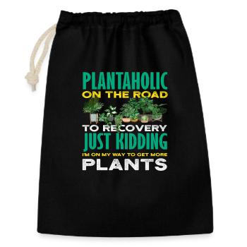 Plantaholic Plant Lover Gardener Gardening - Gift Bag 30 x 45 cm - black - Front