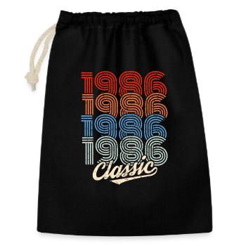 1986 Classic Retro Neon - Gift Bag 30 x 45 cm - black - Front