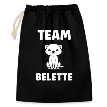 Team Belette  - Sac cadeau 30 x 45 cm - noir - Devant