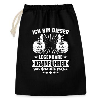Crane operator legend - Gift Bag 30 x 45 cm - black - Front