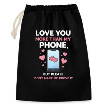  Funny Smartphone Cell Mobile Phone Social Media - Gift Bag 30 x 45 cm - black - Front