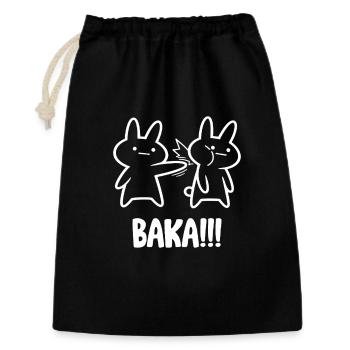 Baka Rabbit Slap Anime Funny Japanese Otaku - Gift Bag 30 x 45 cm - black - Front