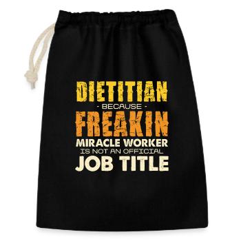 Diet Dietician Miracle Shirt - Gift Bag 30 x 45 cm - black - Front