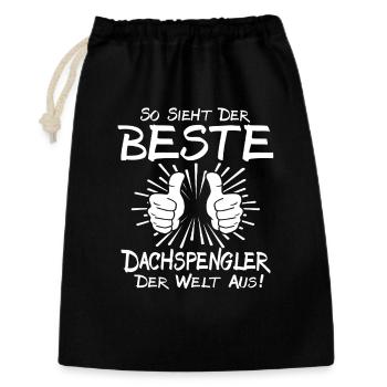 Bester Dachspengler - Geschenkbeutel aus Baumwolle (30 x 45 cm) - Schwarz - Vorne
