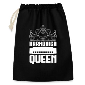 Harmonica Musican Queen Harmonica - Geschenkbeutel aus Baumwolle (30 x 45 cm) - Schwarz - Vorne