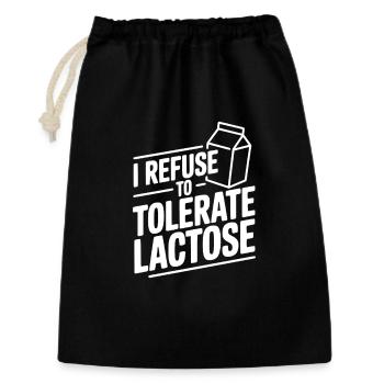 I Refuse to Tolerate Lactose - Gift Bag 30 x 45 cm - black - Front