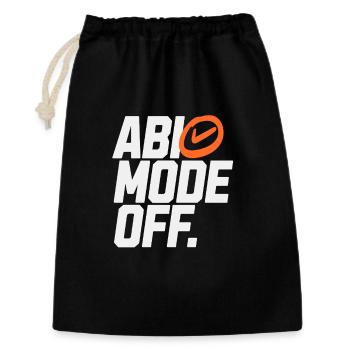 Abio Mode Off - Geschenkbeutel aus Baumwolle (30 x 45 cm) - Schwarz - Vorne