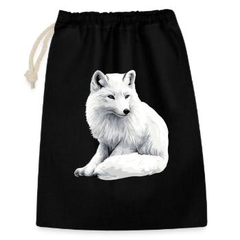 Snow fox - Gift Bag 30 x 45 cm - black - Front
