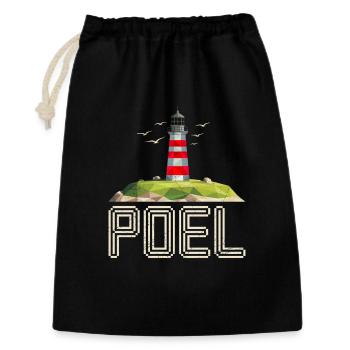Poel Souvenier ÎLE POEL MER BALTIQUE Rétro Drôle - Sac cadeau 30 x 45 cm - noir - Devant