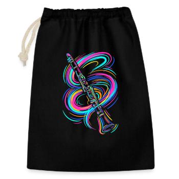 Colorful clarinet - Gift Bag 30 x 45 cm - black - Front