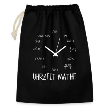 Temps maths math élève enseignant de maths - Sac cadeau 30 x 45 cm - noir - Devant